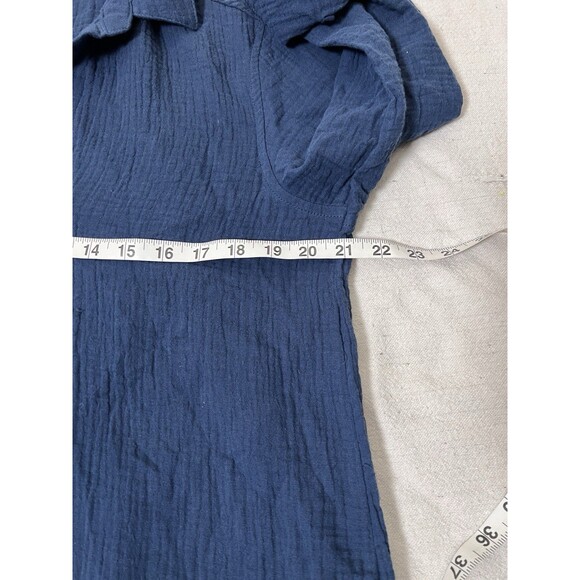Ripskirt Nearly Navy Travel Dress Women’s Medium Double Gauze Cotton Pockets - Picture 6 of 10